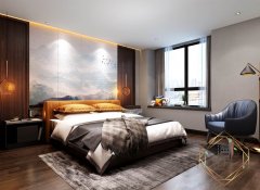 新中式臥室裝修案例效果圖